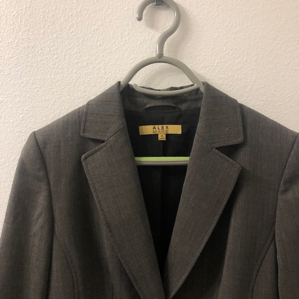 Alex Marie gray blazer size 4 - Picture 2 of 6